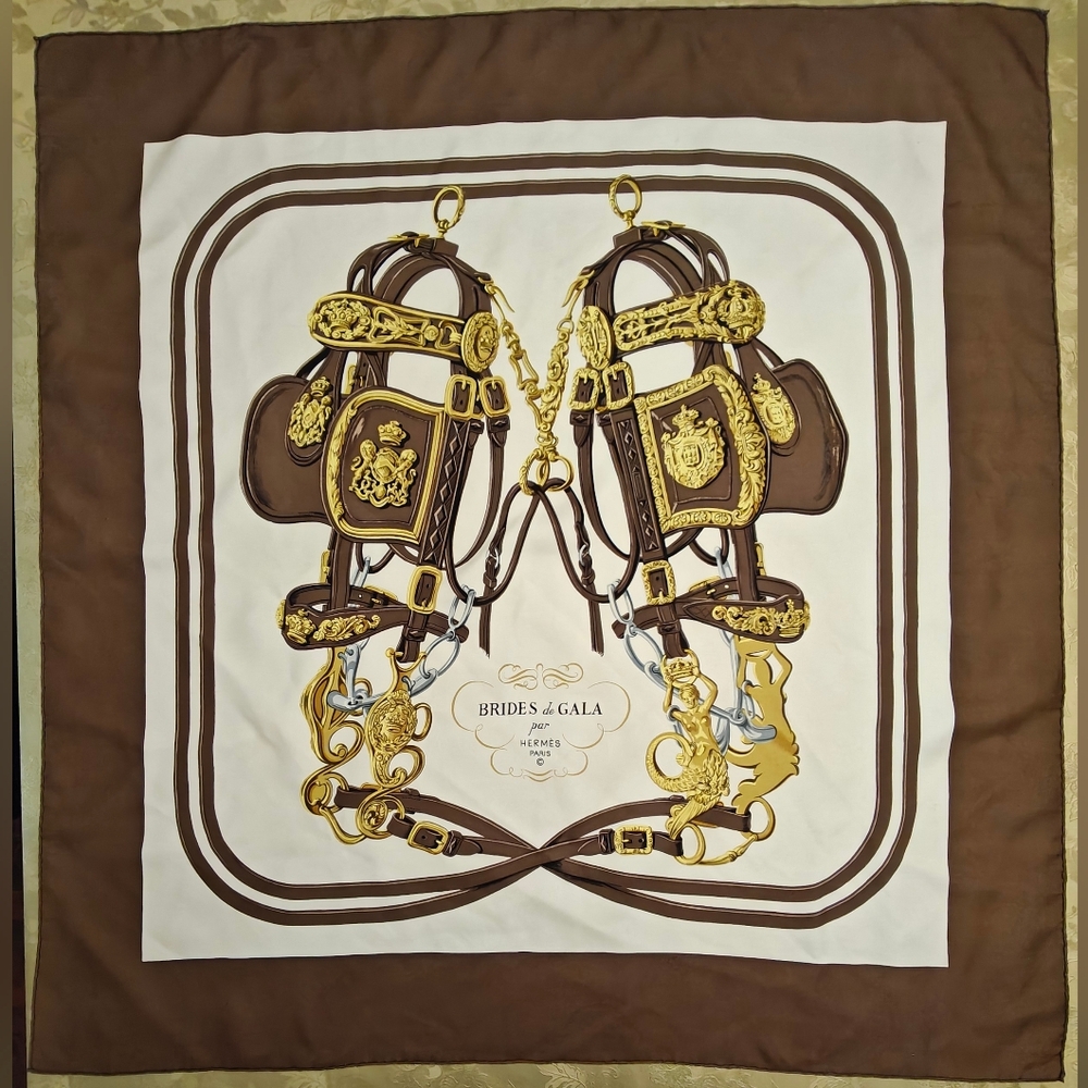 Authentic Hermès Brides de Gala Silk Square Scarf Carre 90